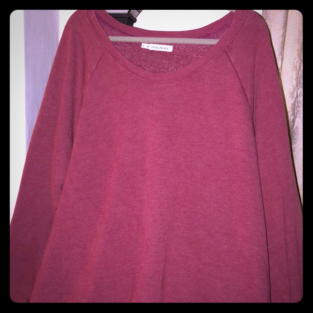 Maurices Burgundy sweatshirt size 3 EUC